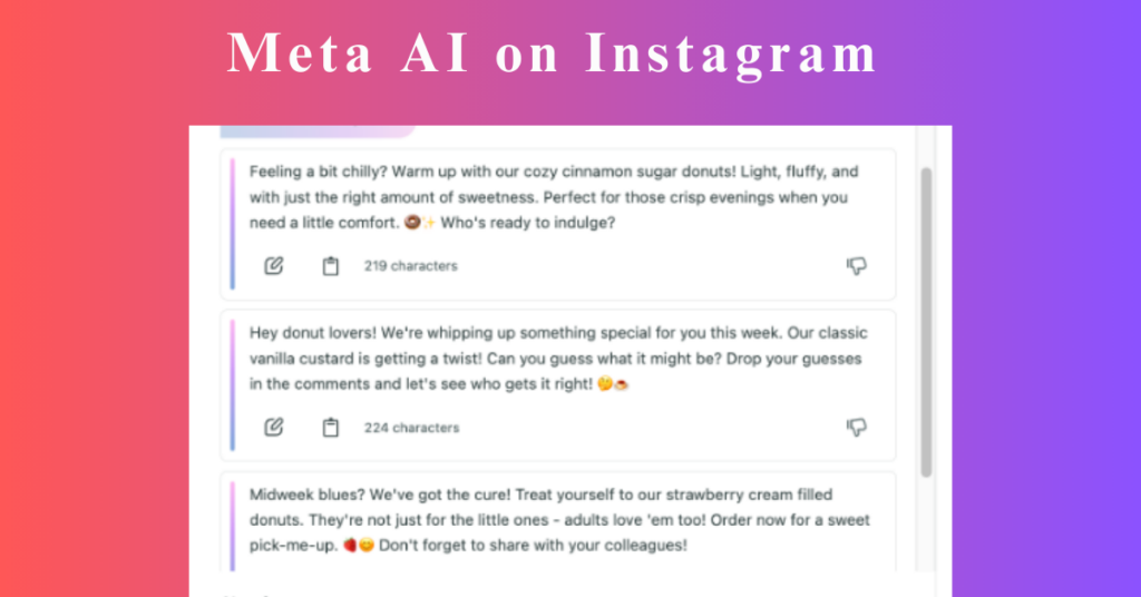 Meta AI on Instagram 