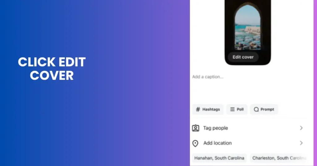edit Instagram Reels cover