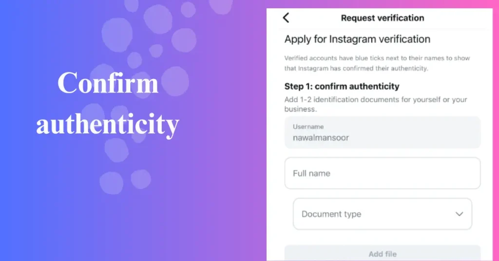 Confirm authenticity