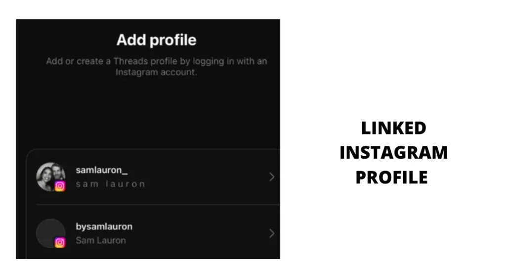 linked to your existing Instagram account