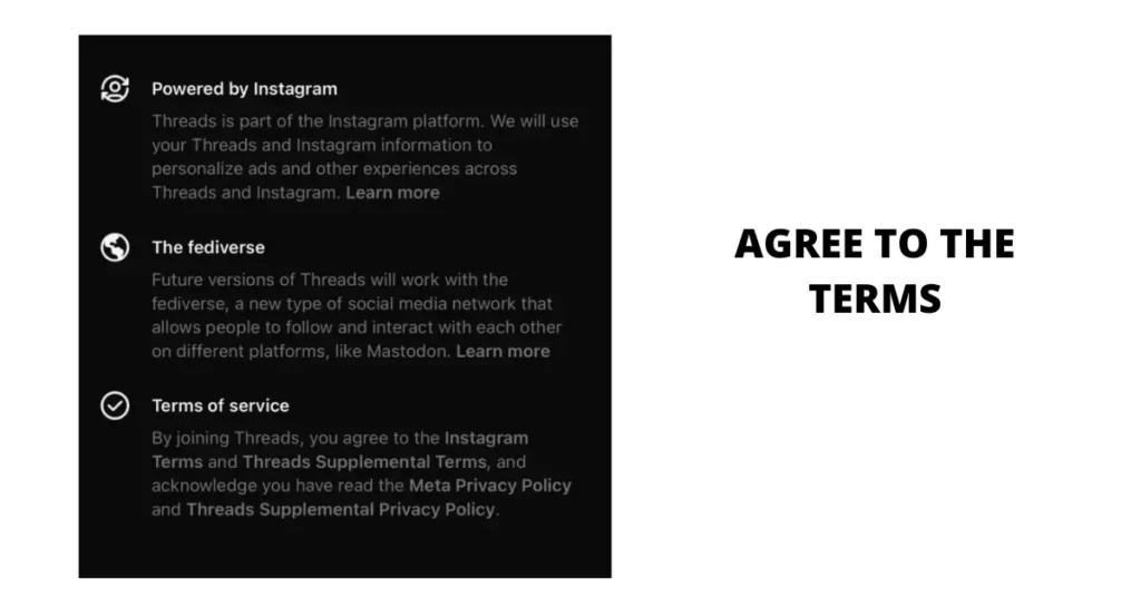 Agree to the terms 
